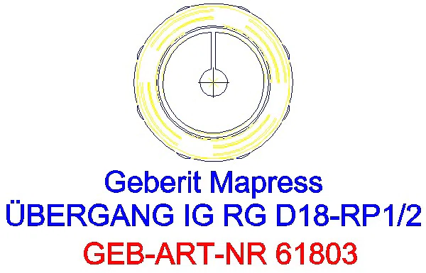 GE Mapress Kupfer Übergang mit IG Rg d18-Rp1/2_61803_L