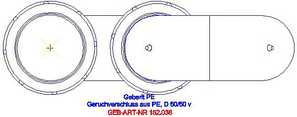 GE Rohrbogengeruchsverschluss für Becken D50/50 Einlauf verti. und Abgang verti._152.038.16.1_G