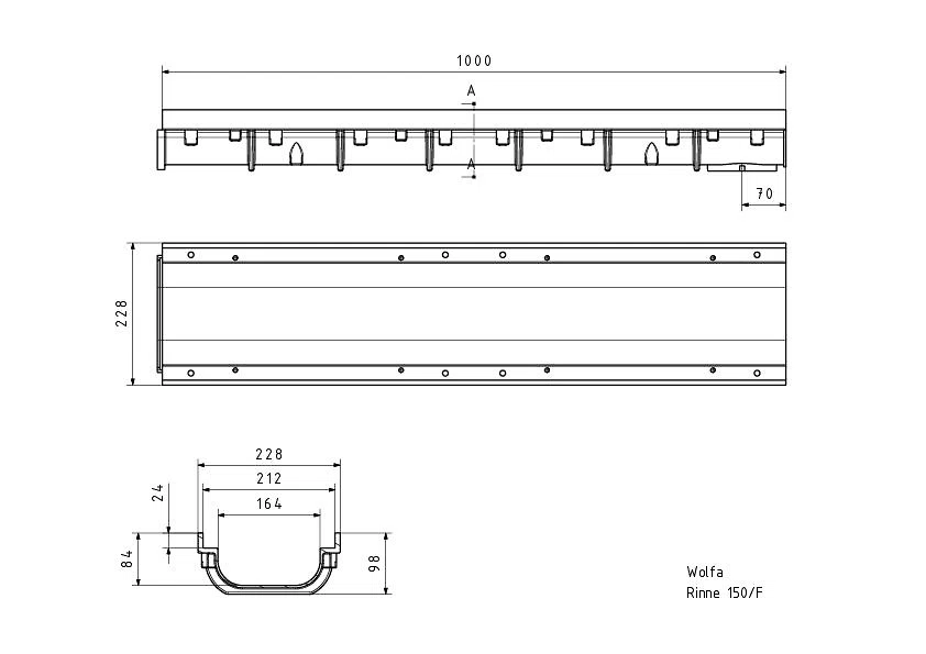 Flachrinne 150F