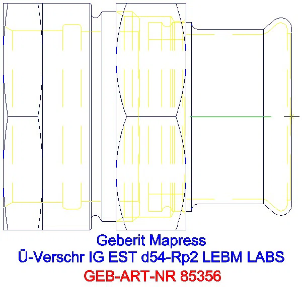 GE Mapress Edelstahl Übergangsverschr. mit IG ÜM ESt (LABS-frei) d54-Rp2_85356_G
