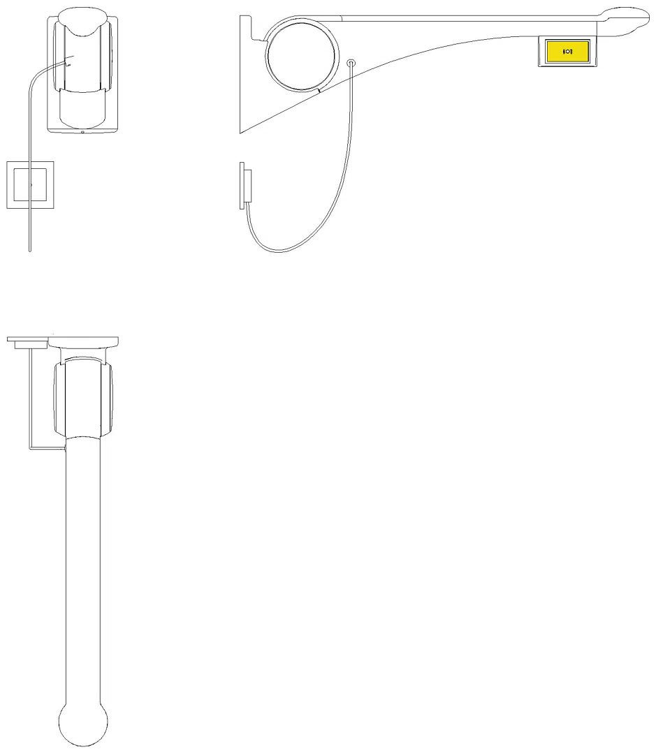 HEWI Stützklappgriff Premium,700 mm, li Funktaste(E-Ausf.) weiß hgl-atm