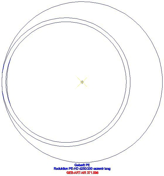 GE PE Reduktion exzentrisch lang d250/200_371.596.16.1_G