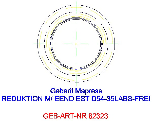 GE Mapress Edelstahl Reduktion mit Einschubende (LABS-frei) d54-35_82323_A