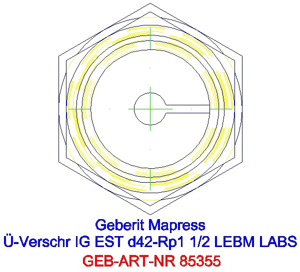 GE Mapress Edelstahl Übergangsverschr. mit IG ÜM ESt(LABS-frei) d42-Rp1 1/2_85355_L