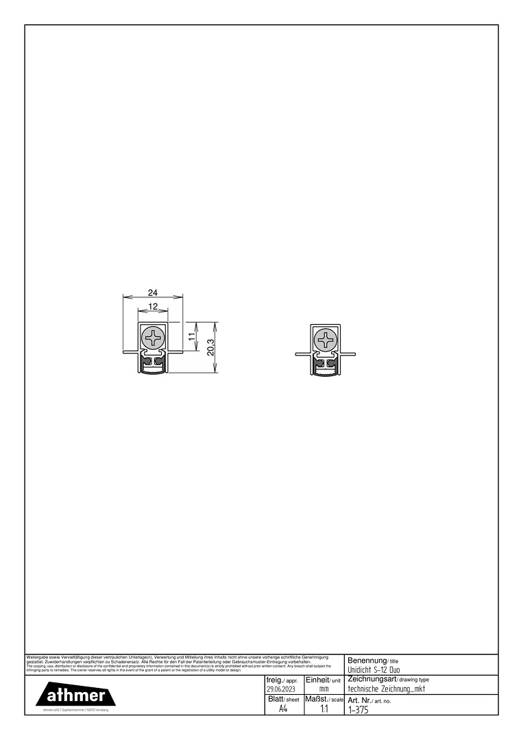 1-375 Unidicht S-12 Duo