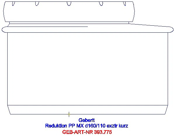 GE Silent-Pro Reduktion exzentrisch d160/110_393.775.14.1_L