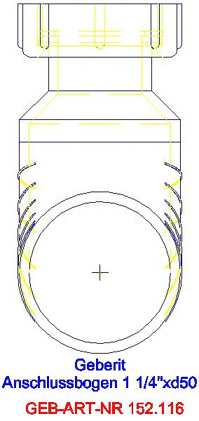 GE Anschlussbogen 90Gr mit Überwurfmutter 1 1/4''xd50_152.116.16.1_A