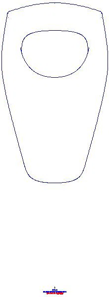 Renova Urinal, Zulauf von hinten Abgang nach hinten, m. Kerze_235320000_A