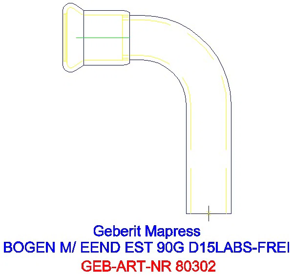 GE Mapress Edelstahl Bogen 90Gr d15 mit Einschubende (LABS-frei)_80302_A