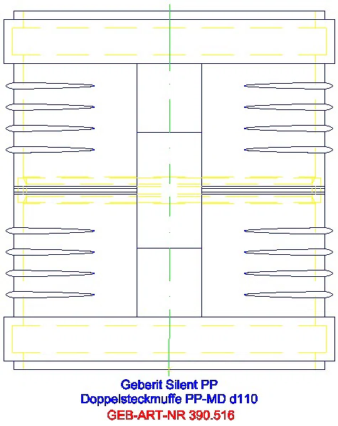 GE Silent-PP Doppelsteckmuffe d110_390.516.14.1_A