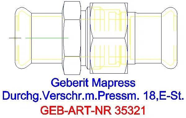 GE Mapress Edelstahl Verschraubung d18_35321_G