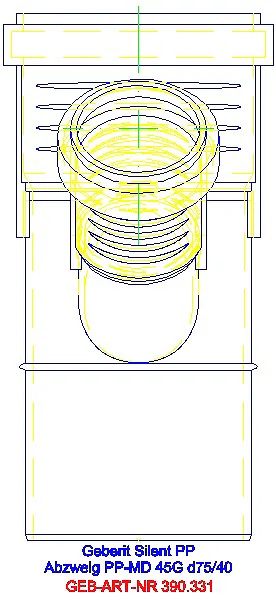 GE Silent-PP Abzweig 45Gr d75/40_390.331.14.1_L