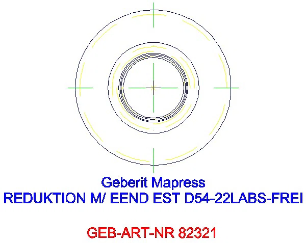 GE Mapress Edelstahl Reduktion mit Einschubende (LABS-frei) d54-22_82321_A