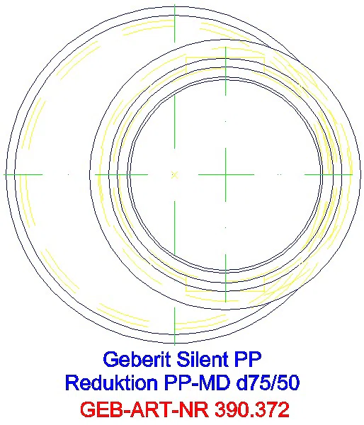 GE Silent-PP Reduktion exzentrisch d75/50_390.372.14.1_G