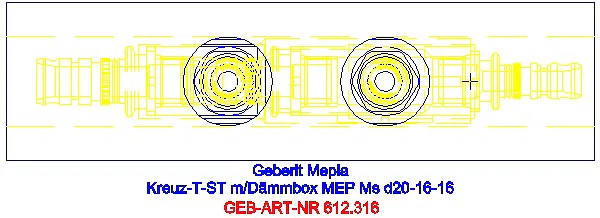 GE Mepla Kreuzungs-T-Stück mit Dämmbox d20-16-16_612.316.00.5_G