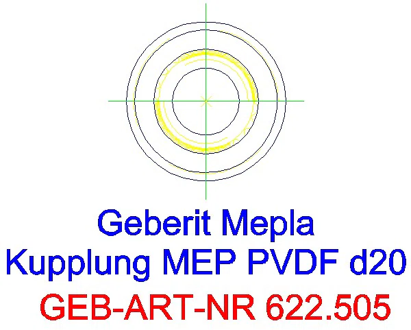 GE Mepla Kupplung PVDF d20_622.505.00.5_L