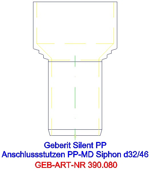 GE Silent-PP Anschlussstutzen d32/46_390.080.14.1_L