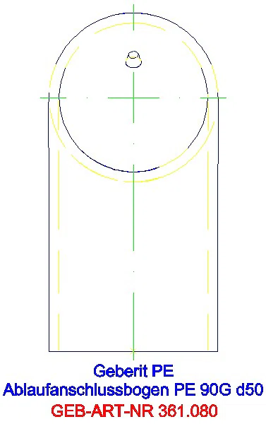 GE PE Anschlussbogen 90Gr für Manschette d50/di44_361.080.16.1_L
