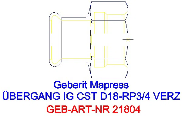 GE Mapress C-Stahl Übergang mit IG d18-Rp3/4 verzinkt_21804_G