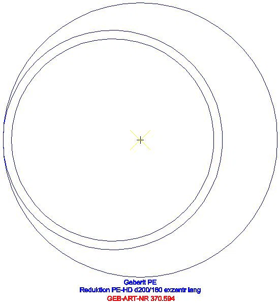 GE PE Reduktion exzentrisch lang d200/160_370.594.16.5_G