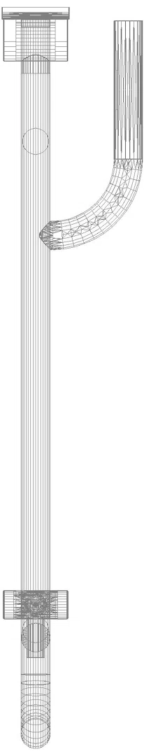 HEWI SK-Griff drehb Ser 801, L:850, li, m. Bod-St. rubinrot