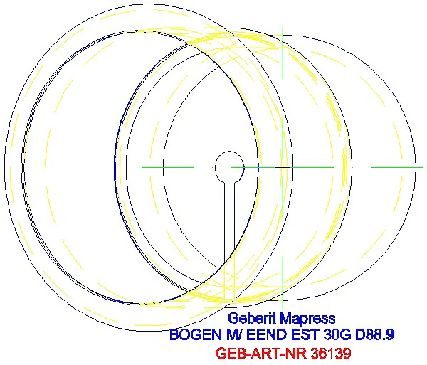 GE Mapress Edelstahl Bogen 30Gr d88,9 mit Einschubende_36139_G