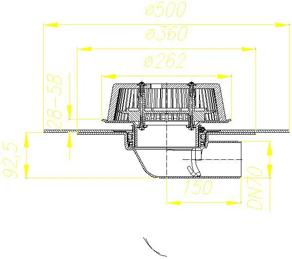 DALLMER Power-Notablauf 86 D DallBit, DN 70