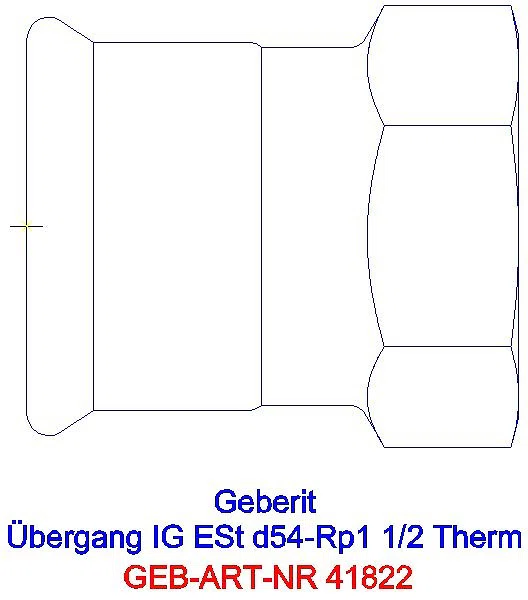 GE Mapress Therm Übergang mit IG d54-Rp1 1/2_41822_A