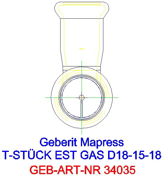 GE Mapress Edelstahl T-Stück reduziert (Gas) d18-15-18_34035_L