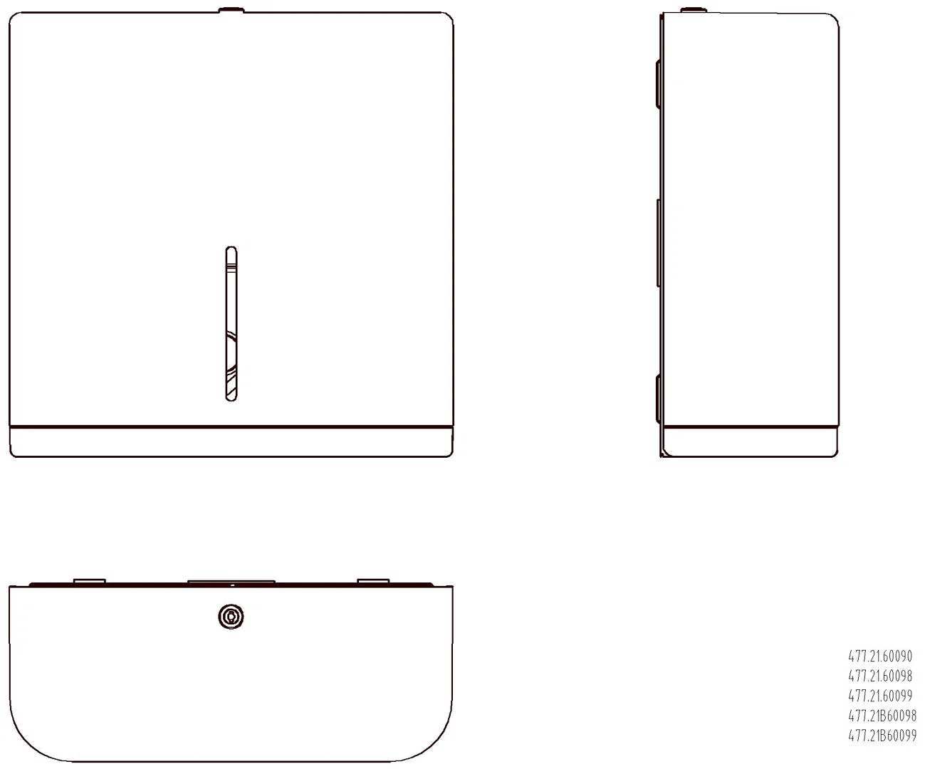 HEWI WC-Großrollenhalter Korpus Fb 98, Rahmen orange