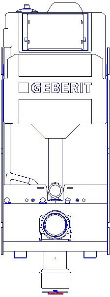 GE GIS Element f. WWC, 125cm, mit Sigma UP-SPK 12cm, mit HS30 Hygienesp./1 WA_461207002_A