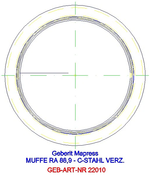 GE Mapress C-Stahl Muffe d88,9 verzinkt_22010_L