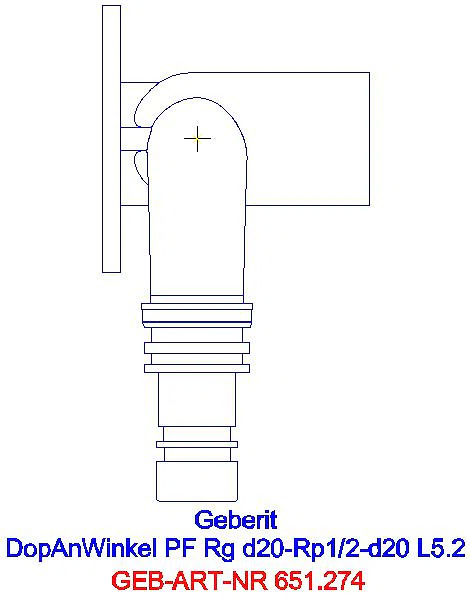 GE PushFit Doppelanschlusswinkel 90Gr Rg d20-Rp1/2-d20 L:52mm_651.274.00.1_L