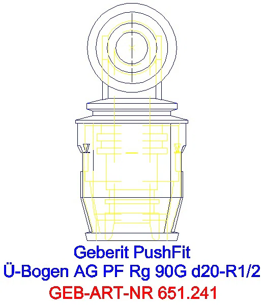 GE PushFit Übergangsbogen 90Gr mit AG Rg d20-R1/2_651.241.00.1_A