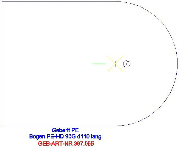 GE PE Bogen 90Gr mit langem Schenkel d110_367.055.16.1_G
