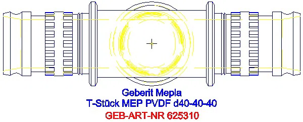 GE Mepla T-Stück egal PVDF d40-40-40_625.310.00.5_G