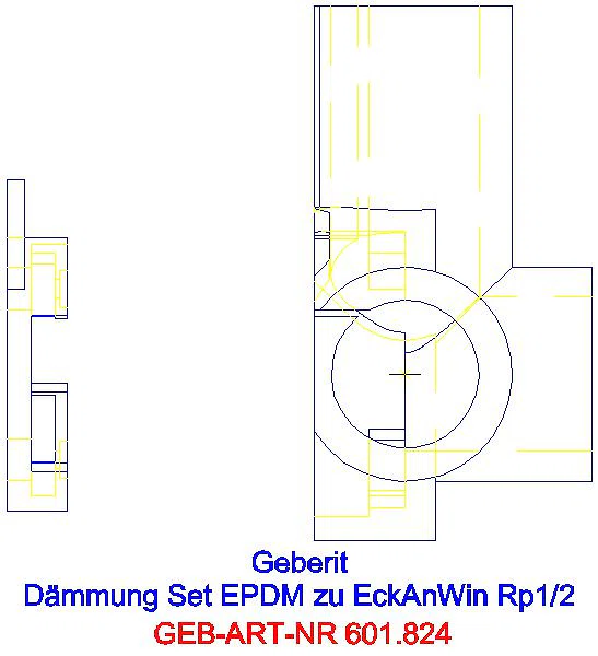 GE Schalldämmset, zu Geberit Mapress Eckanschlusswinkel 90Gr_601.824.00.1_L