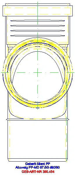 GE Silent-PP Bogenabzweigung 87,5Gr d90/90_390.454.14.1_L