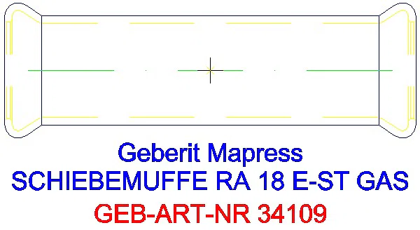 GE Mapress Edelstahl Schiebemuffe d18 (Gas)_34109_A