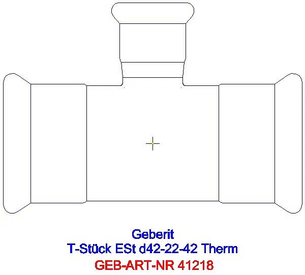 GE Mapress Therm T-Stück reduziert d42-22-42_41218_A