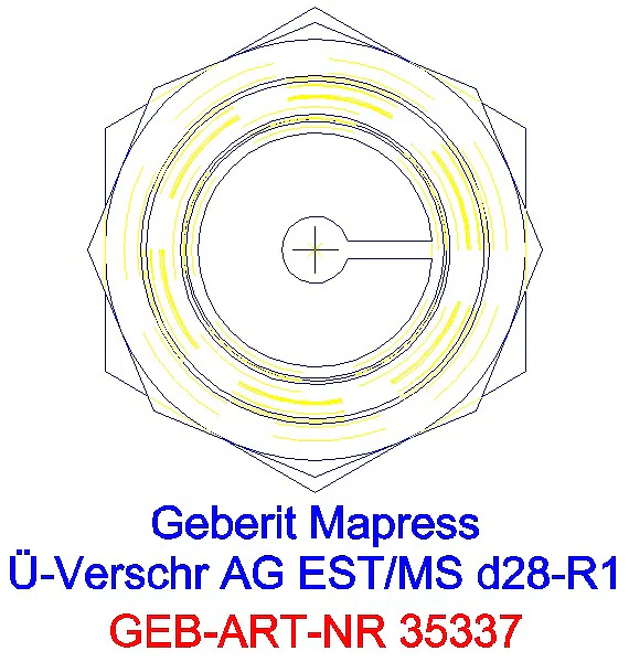 GE Mapress Edelstahl Übergangsverschr. mit AG d28-R1_35337_L
