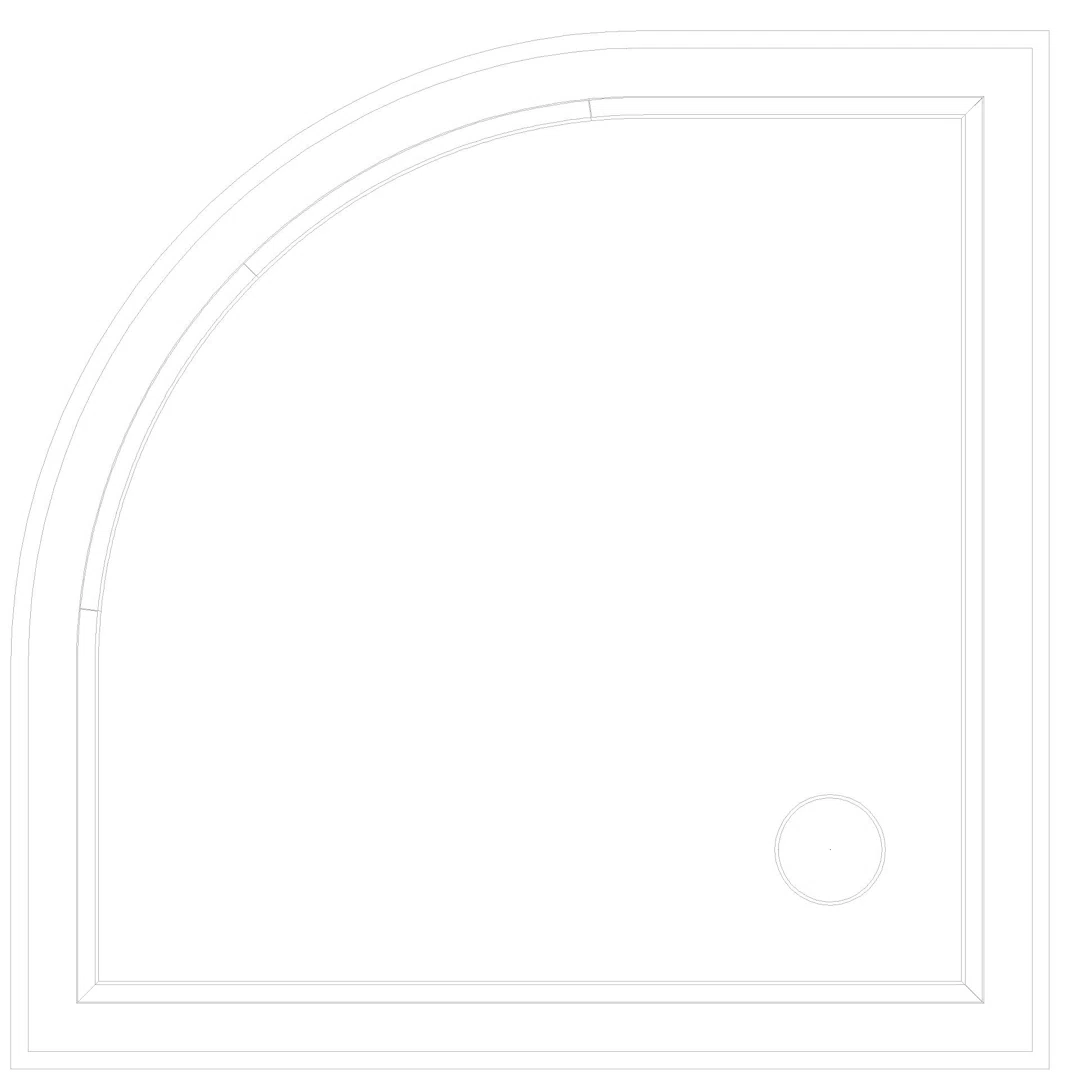 KALDEWEI ARRONDO MIT WANNENTRÄGER Duschfläche, 900x900x32 mm, Modell-Nr: 870-2
