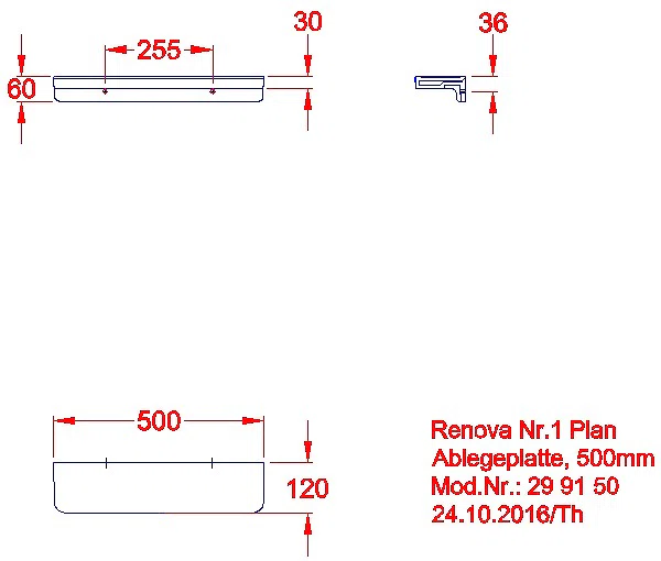 Renova Plan Wandablage, 50x12cm_kgv_r1_plan_299150
