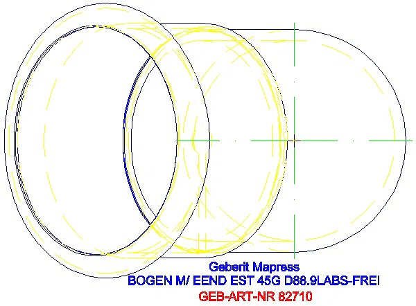 GE Mapress Edelstahl Bogen 45Gr d88,9 mit Einschubende (LABS-frei)_82710_G
