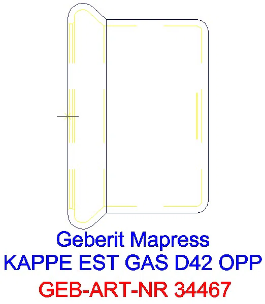 GE Mapress Edelstahl Kappe d42 (Gas)_34467_G