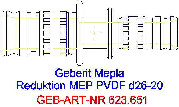 GE Mepla Reduktion PVDF d26-20_623.651.00.5_G