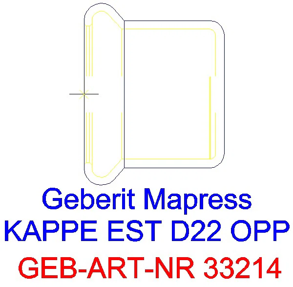GE Mapress Edelstahl Kappe d22_33214_A
