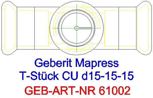 GE Mapress Kupfer T-Stück egal d15-15-15_61002_G