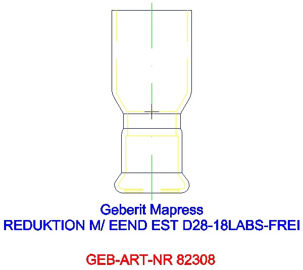 GE Mapress Edelstahl Reduktion mit Einschubende (LABS-frei) d28-18_82308_G