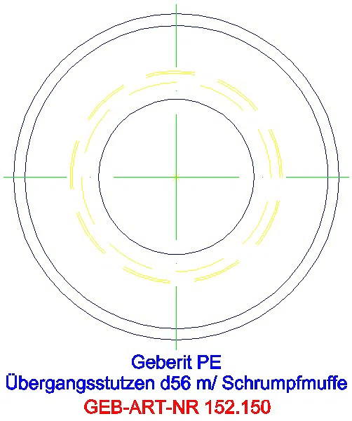 GE PE Übergangsstutzen mit Schrumpfmuffe d56/di80_152.150.16.1_G